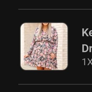 CHIC SOUL, 1X, ANDREE BY UNIT Floral Patterned Dress